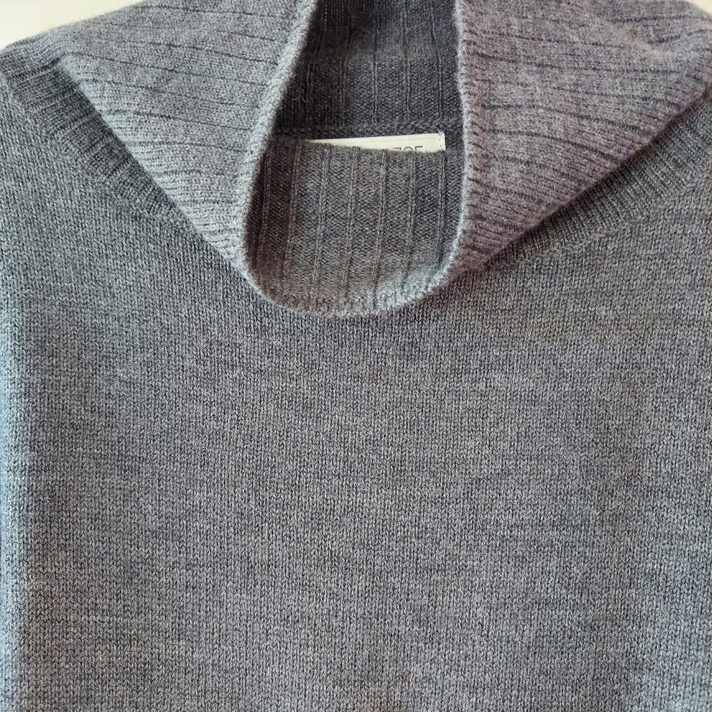 NWT Rachel Zoe Merino Wool Gray Turtleneck Sweater - Picture 8 of 9